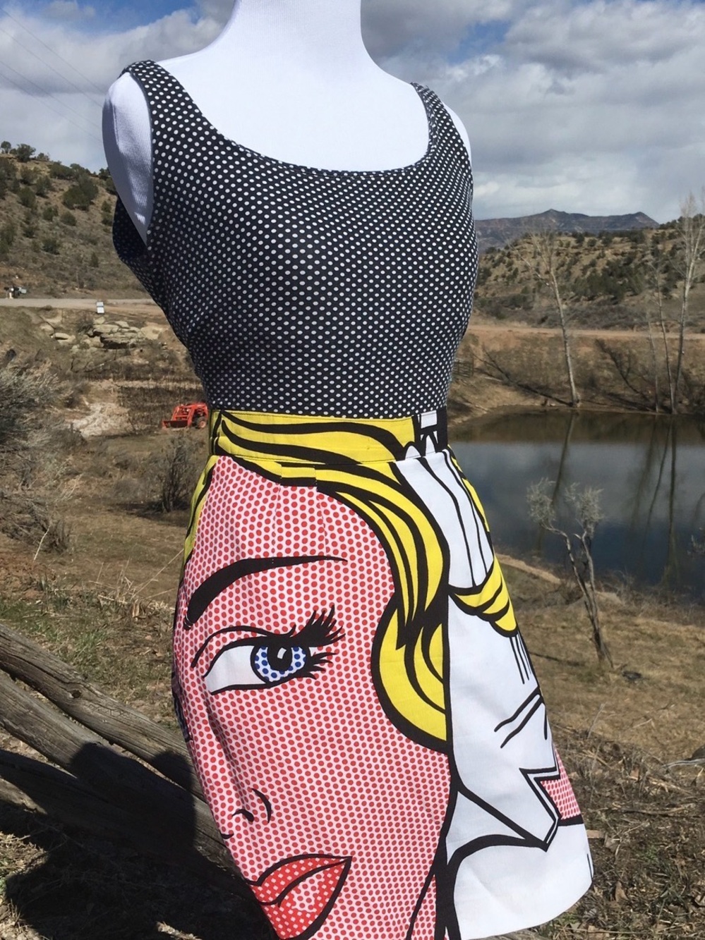 Vintage Lichtenstein Pop Up Skirt, Rare - Picture 2 of 8